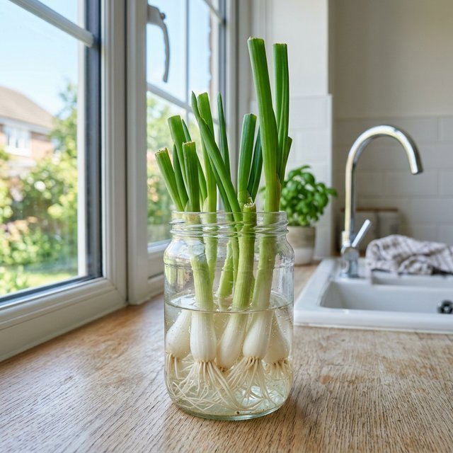 Regrowing Scallions on Your Windowsill