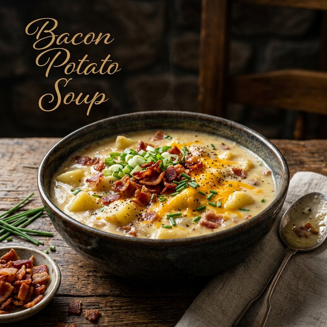 Cheesy Bacon Potato Soup