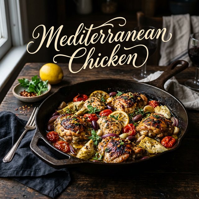Garlic Mediterranean Chicken Skillet