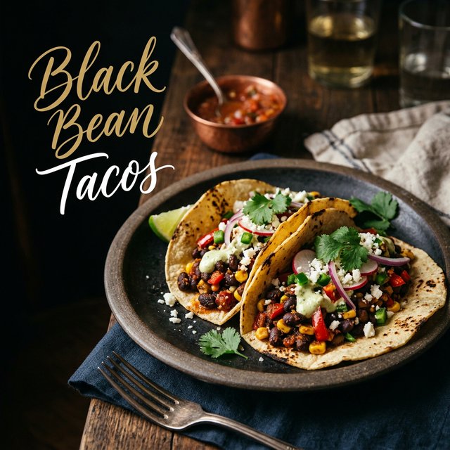 Spicy Black Bean Tacos