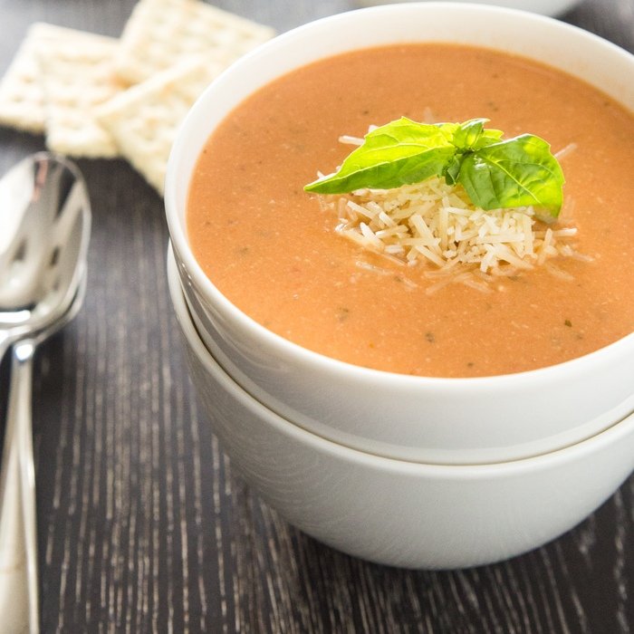 Creamy Tomato Soup - Cinematic high-resolution food photography
