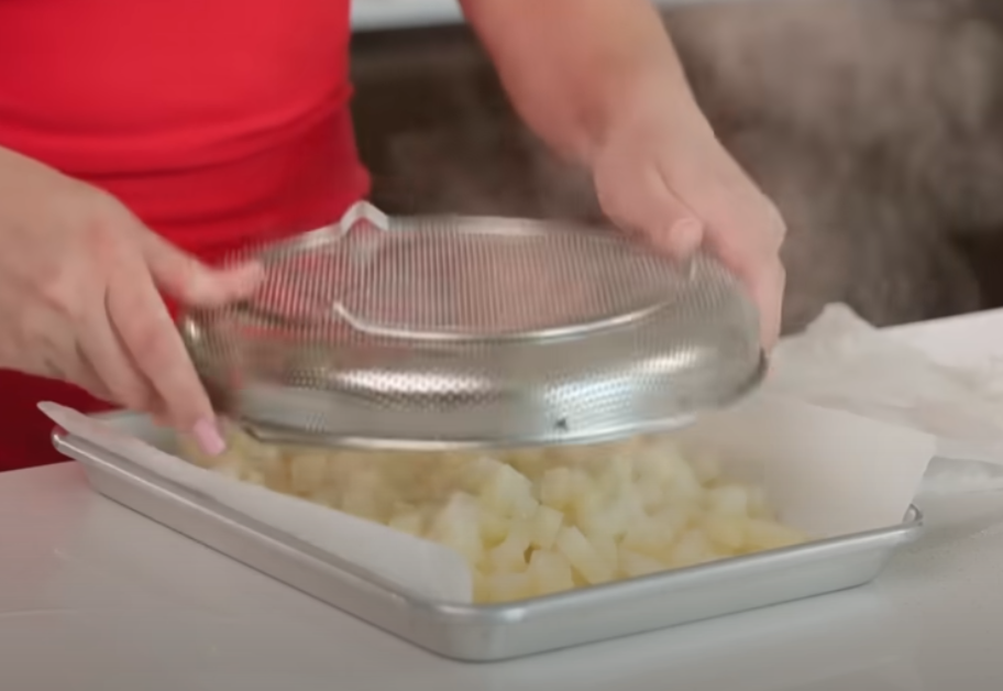 Golden fried potato Korean corn dog ready to eat